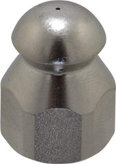 PRO-SOURCE - 4,200 psi Fixed, Stainless Steel, Sewer Pressure Washer Nozzle - 4.5mm Orifice Diam, 1/4" Thread, FPT, Polished - Benchmark Tooling