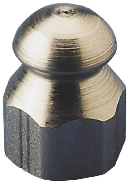 PRO-SOURCE - 4,200 psi Fixed, Stainless Steel, Sewer Pressure Washer Nozzle - 4.5mm Orifice Diam, 1/8" Thread, FPT, Polished - Benchmark Tooling