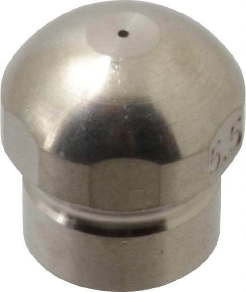 Value Collection - 4,200 psi Fixed, Stainless Steel, Sewer Pressure Washer Nozzle - 5.5mm Orifice Diam, 1/8" Thread, FPT, Polished - Benchmark Tooling