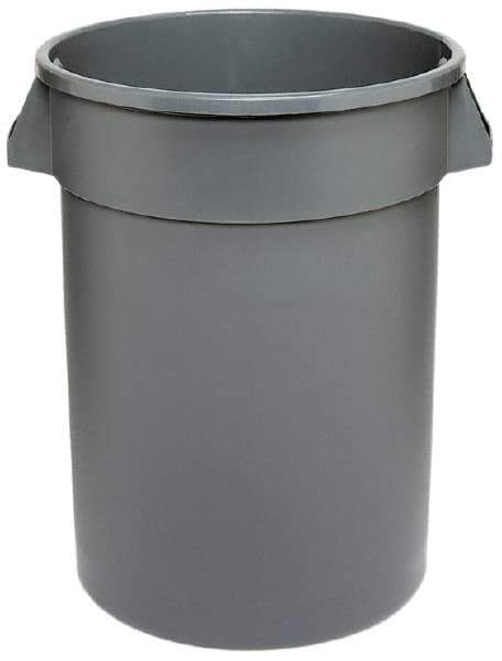 Continental - 32 Gal Gray Round Trash Can - Polyethylene - Benchmark Tooling