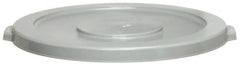 Continental - Round Lid for Use with 44 Gal Round Trash Cans - Gray, Polyethylene, For Huskee Trash Cans - Benchmark Tooling