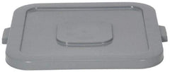 Continental - Square Lid for Use with 48 Gal Square Trash Cans - Gray, Structolene, For Huskee Trash Cans - Benchmark Tooling