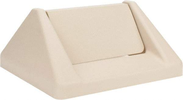 Continental - Square Lid for Use with 25 & 32 Gal Trash Cans - Beige, Polypropylene, For Swingline Trash Cans - Benchmark Tooling