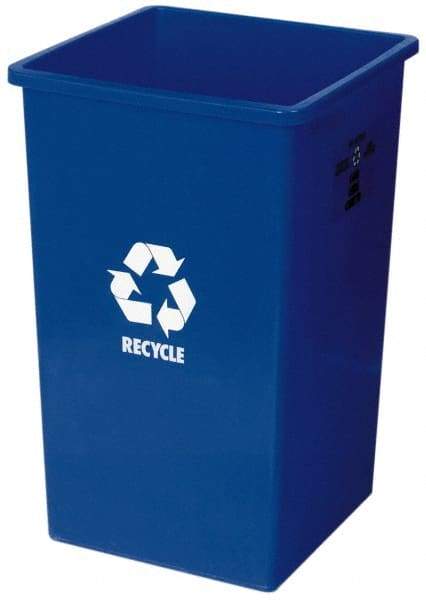 Continental - 25 Gal Blue Square Recycling Container - Polyethylene - Benchmark Tooling