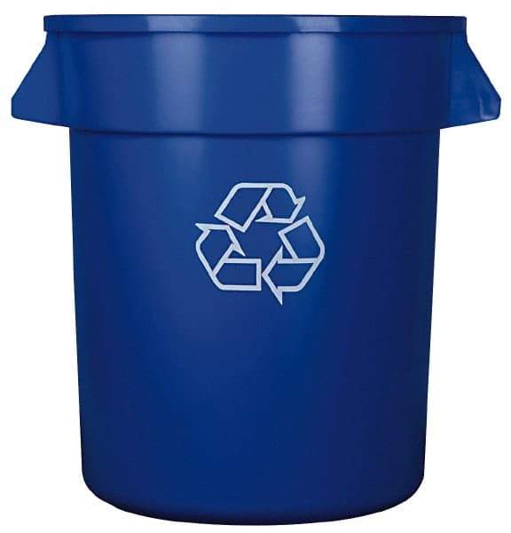 Continental - 20 Gal Blue Round Recycling Container - Polyethylene - Benchmark Tooling