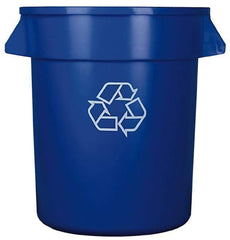 Continental - 20 Gal Blue Round Recycling Container - Polyethylene - Benchmark Tooling