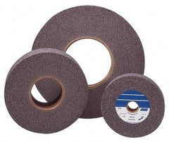 Norton - 6" Diam, 1" Face Width, 1" Center Hole, Medium Grade, Aluminum Oxide Deburring Wheel - Convolute, Density 9 Grade, 6,000 RPM - Benchmark Tooling
