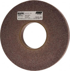 Norton - 8" Diam, 1" Face Width, 3" Center Hole, Medium Grade, Aluminum Oxide Deburring Wheel - Convolute, Hard Density 8 Grade, 4,500 RPM - Benchmark Tooling