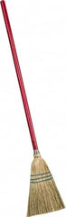 PRO-SOURCE - 38" OAL Corn Bristle Lobby Broom - 26" Handle Length, Wood Handle, 6-1/2" Wide - Benchmark Tooling