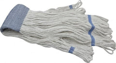 PRO-SOURCE - 5" White Head Band, X-Large Blended Fiber Extra Large #32 Loop End Mop Head - 4 Ply, Clamp Jaw Connection, Use for General Purpose - Benchmark Tooling