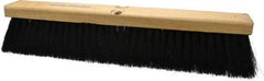 PRO-SOURCE - 18" General Purpose Horsehair Blend Push Broom - 3" Bristle Length, Wood Block, Threaded Handle Connection, Handle Sold Separately - Benchmark Tooling