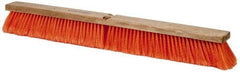 PRO-SOURCE - 30" General Purpose Polypropylene Push Broom - 3" Bristle Length, Wood Block, Threaded Handle Connection, Handle Sold Separately - Benchmark Tooling