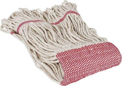 PRO-SOURCE - 5" Red Head Band, Medium Cotton Loop End Mop Head - 4 Ply, Clamp Jaw Connection, Use for General Purpose - Benchmark Tooling