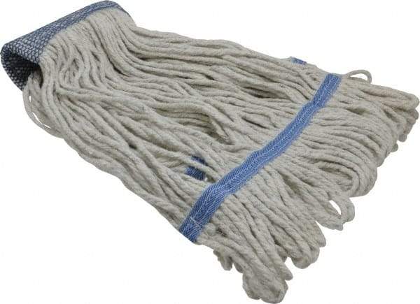 PRO-SOURCE - 5" Blue Head Band, Medium Cotton Loop End Mop Head - 4 Ply, Use for General Purpose - Benchmark Tooling