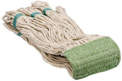 PRO-SOURCE - 5" Green Head Band, Large Cotton Loop End Mop Head - 4 Ply, Clamp Jaw Connection, Use for Finishing - Benchmark Tooling