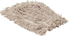 PRO-SOURCE - 36" Long x 5" Wide Yarn Blend Dust Mop Head - Snap-On, Red, Looped Head, Launderable - Benchmark Tooling