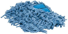 PRO-SOURCE - 24" Long x 5" Wide Yarn Blend Dust Mop Head - Snap-On, Blue, Looped Head - Benchmark Tooling