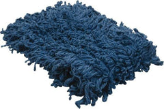 PRO-SOURCE - 36" Long x 5" Wide Yarn Blend Dust Mop Head - Snap-On, Blue, Looped Head - Benchmark Tooling