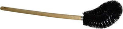 Made in USA - 21" OAL Toilet Bowl Brush - Plastic Bristles, 15" Wood Handle, Black - Benchmark Tooling