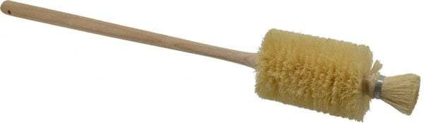 Made in USA - 21" OAL Toilet Bowl Brush - Tampico Bristles, 12" Wood Handle, White - Benchmark Tooling