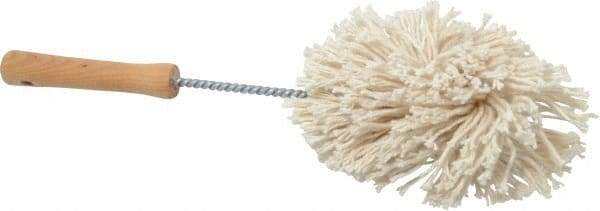 Made in USA - Cotton Food Service Brush - 11" Long x 3" Wide Head, 3-1/2" OAL, Ivory, Wood Block - Benchmark Tooling