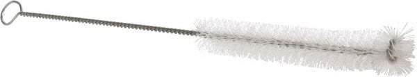 PRO-SOURCE - 1/2" Diam Nylon Tube Brush - 8" OAL, 3" Head Length, Wire Handle - Benchmark Tooling