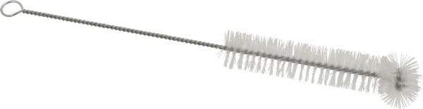 PRO-SOURCE - 3/4" Diam Nylon Tube Brush - 9" OAL, 3-1/2" Head Length, Wire Handle - Benchmark Tooling