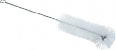 PRO-SOURCE - 1-3/8" Diam Nylon Tube Brush - 11" OAL, 4" Head Length, Wire Handle - Benchmark Tooling