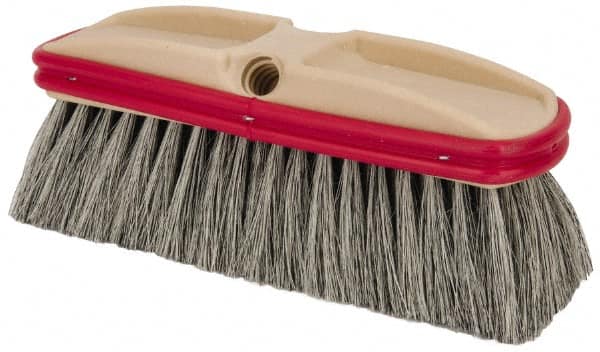 PRO-SOURCE - 10" Overall Length, Vehicle Wash Brush - Natural Colored Tampico Bristles - Benchmark Tooling