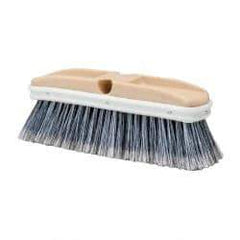 PRO-SOURCE - 10" OAL, Vehicle Wash Brush - Gray Plastic Bristles - Benchmark Tooling