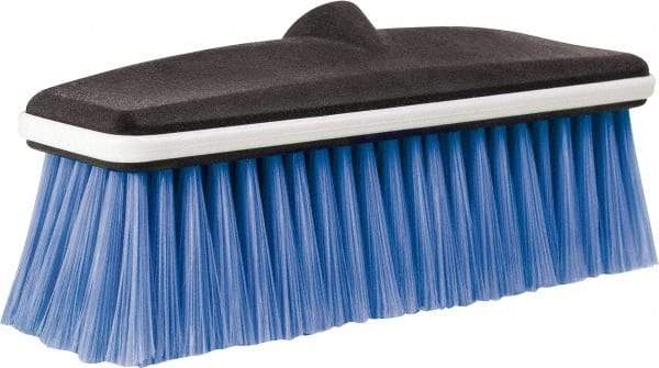 PRO-SOURCE - 10" Overall Length, Vehicle Wash Brush - Blue and Black, Plastic Bristles - Benchmark Tooling