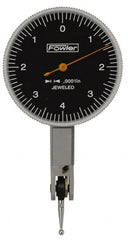 Fowler - 0.0001 Inch Dial Graduation, Dial Test Indicator - 1 Inch White Dial, 0-4-0 Dial Reading - Benchmark Tooling