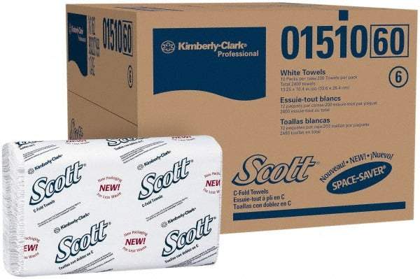 Scott - 1 Ply White C-Fold Paper Towels - 10-1/8" Wide - Benchmark Tooling