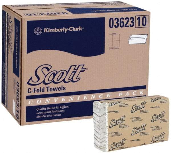 Scott - 1 Ply White C-Fold Paper Towels - 10-1/8" Wide - Benchmark Tooling