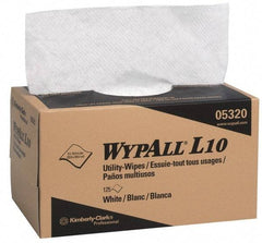 WypAll - Dry Shop Towel/Industrial Wipes - Pop-Up, 10-1/2" x 9" Sheet Size, White - Benchmark Tooling