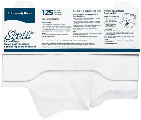 Scott - 18" Long x 15" Wide White Toilet Seat Covers - For In-Sight Toilet Seat Cover Dispensers, Reflections Toilet Seat Cover Dispensers, Windows Toilet Seat Cover Dispensers - Benchmark Tooling