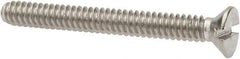 Value Collection - #6-32 UNC, 1-1/4" OAL Slotted Drive Machine Screw - Flat Head, Grade 316 Stainless Steel, Uncoated, Without Washer - Benchmark Tooling