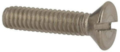 Value Collection - #8-32 UNC, 3/4" OAL Slotted Drive Machine Screw - Flat Head, Grade 316 Stainless Steel, Uncoated, Without Washer - Benchmark Tooling