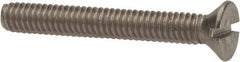 Value Collection - #8-32 UNC, 1-1/4" OAL Slotted Drive Machine Screw - Flat Head, Grade 316 Stainless Steel, Uncoated, Without Washer - Benchmark Tooling