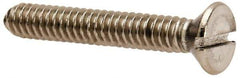 Value Collection - #10-24 UNC, 1-1/4" OAL Slotted Drive Machine Screw - Flat Head, Grade 316 Stainless Steel, Uncoated, Without Washer - Benchmark Tooling