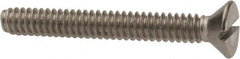 Value Collection - #10-24 UNC, 1-1/2" OAL Slotted Drive Machine Screw - Flat Head, Grade 316 Stainless Steel, Uncoated, Without Washer - Benchmark Tooling