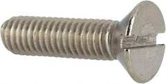 Value Collection - #10-32 UNF, 3/4" OAL Slotted Drive Machine Screw - Flat Head, Grade 316 Stainless Steel, Uncoated, Without Washer - Benchmark Tooling