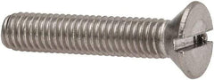 Value Collection - #10-32 UNF, 1" OAL Slotted Drive Machine Screw - Flat Head, Grade 316 Stainless Steel, Uncoated, Without Washer - Benchmark Tooling