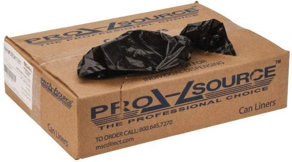 PRO-SOURCE - 1 mil Thick, Heavy-Duty Trash Bags - 40" Wide x 46" High, Black - Benchmark Tooling