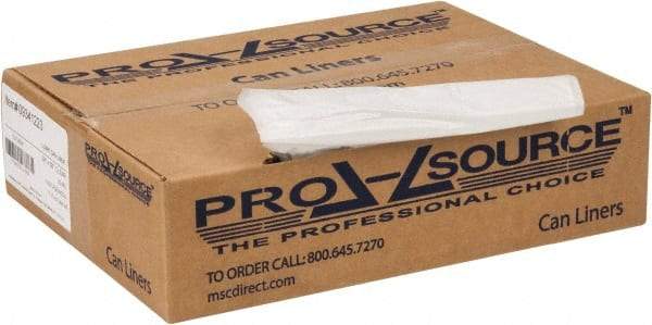 PRO-SOURCE - 0.8 mil Thick, Household/Office Trash Bags - 38" Wide x 58" High, Clear - Benchmark Tooling