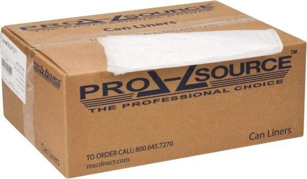 PRO-SOURCE - 0.67 mil Thick, Household/Office Trash Bags - 38" Wide x 60" High, Clear - Benchmark Tooling