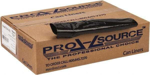 PRO-SOURCE - 1 mil Thick, Heavy-Duty Trash Bags - 38" Wide x 58" High, Black - Benchmark Tooling