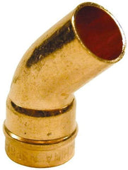 B&K Mueller - 1/2" Copper Pipe 45° Elbow - C x Ftg, Presoldered - Benchmark Tooling