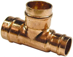 B&K Mueller - 3/4 x 3/4 x 1/2" Copper Pipe Tee - C x C x C, Presoldered - Benchmark Tooling