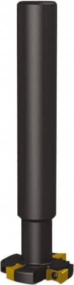 Seco - Shank Connection, 1/2" Cutting Width, 7/8" Depth of Cut, 3" Cutter Diam, 4 Tooth Indexable Slotting Cutter - 1-1/4" Shank Diam, R335.18 Toolholder, LNK.. 08.. Insert, Right Hand Cutting Direction - Benchmark Tooling